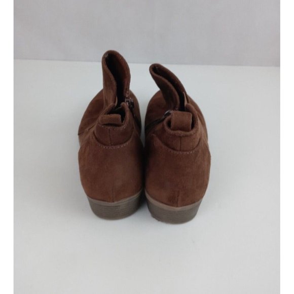 Arizona Jean Co. Gale Brown Fauz Suede Side Zip Ankle Boots Booties Size 7 - Picture 4 of 7